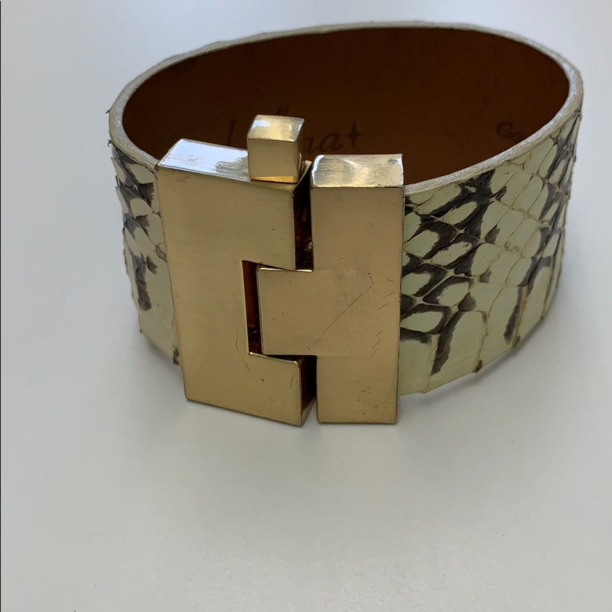 Leigh Elena Python Cuff Bracelet